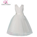 Grace Karin Sleeveless Cheap Princess White Flower Girl Dress CL008905